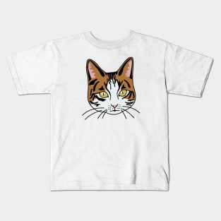 Cute Cat Face Kids T-Shirt